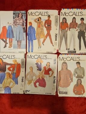 McCall's Vintage Sewing Pattern Lot - Size S (10-12) Used